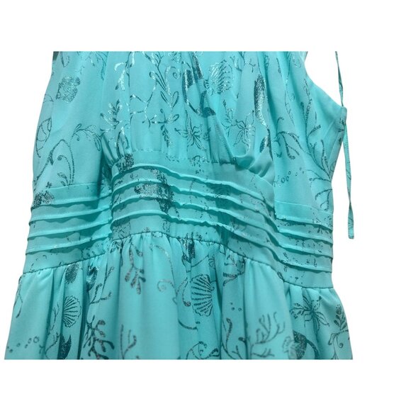 Disney Torrid Princess Ariel Print Swing Dress Women Size 12 Aqua Green Mermaid - Picture 13 of 16